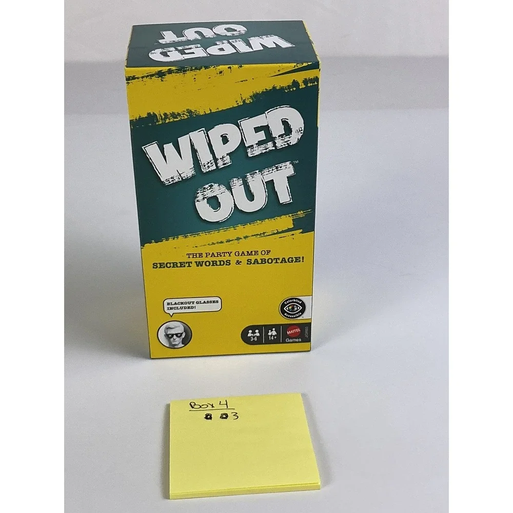 Wiped Out The Party Game of Secret Words and Sabotage Mattel 14 Plus‎ Game Night